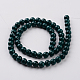 Dyed Natural Fossil Beads Strands G-E328-6mm-11-3