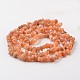 Nuggets Natural Red Aventurine Bead Strands G-M343-02-2