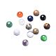 Cabochons en pierres gemmes, demi-rond / dôme, pierre mixte, couleur mixte, 20x7mm