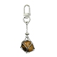 Decorazioni pendenti porta sacchetti con catena intrecciata in ottone HJEW-JM01242-02-2