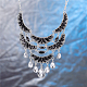 Mode femmes bijoux en alliage de zinc verre strass larme NJEW-BB15095-B-6