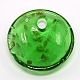 Green Flat Round Handmade Gold and Silver Foil Glass Large Pendants X-SLSP211Y-4-3
