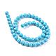 Synethetic perles turquoise brins TURQ-H063-8mm-1-2