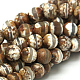 Round Faceted Natural Agate Tibetan Style dZi Beads Strands TDZI-O005-10I-10mm-2