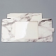 大理石のテクスチャ模様紙ギフトボックス  クリアウィンドウ付き  包装箱  ホワイト  箱：17.5x13.5x3.5センチメートル  展開：29x17x0.1cm X-CON-WH0072-15B-1