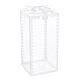 Benecreat透明PVCボックス  キャンディーギフトボックス  結婚披露宴のベビーシャワーの荷箱のため  弓と長方形  ホワイト  10x10x20cm  展開：285x160 CON-BC0002-12C-1