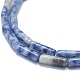 Perles de jaspe tache bleue naturelle G-F631-D11-3