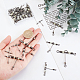 SUPERFINDINGS 30Pcs 3 Way Swivels Fishing Heavy Duty Cross Line 6 Size Stainless Steel Three Way Swivels Fishing Tackle T Shape Swivel with Beads FIND-FH0004-45-3