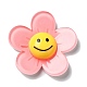 アクリルカボション  笑顔の花  ピンク  34x35x8mm MACR-M023-06A-1