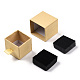 厚紙のジュエリーボックス  リングのために  内部のスポンジ  正方形  ナバホホワイト  1-3/4x1-3/4x1-3/4インチ（4.5x4.5x4.5cm） CBOX-N012-28-3