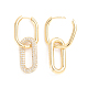 Brass Micro Pave Cubic Zirconia Huggie Hoop Earrings EJEW-G274-09G-02-2