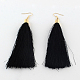 (Jewelry Parties Factory Sale)Nylon Thread Tassel Earrings for Carnival EJEW-Q682-03A-1