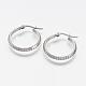 304 Stainless Steel Hoop Earrings EJEW-N0039-18-2
