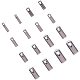 UNICRAFTALE 160 Pcs 8 Sizes 304 Stainless Steel Cord Ends Silver Tones Tube Leather Cord Ends Small Hole Cord Terminators Metal Material for DIY Necklaces Bracelets Jewelry Making Crafts STAS-UN0001-24P-1