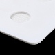 2穴アクリルパールディスプレイボード ルーズビーズペーストボード  接着剤付き  ホワイト  長方形  4.85x3.35x0.1cm  内寸：直径0.9cm ODIS-M006-01I-3
