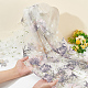 BENECREAT 1 Yard Lilac Embroidered Flowers Tulle Lace Fabric DIY-WH0449-31A-3