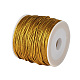 2 ロール PVC 管状合成ゴムコード  スプール付き  ゴールド  1mm  25 m /ロール RCOR-YW0001-02B-3