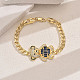 Латунь микро проложить кубического циркония браслеты ссылку LX2586-4-1