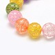 Synthetic Crackle Quartz Round Beads Strands X-G-L155-6mm-01-2