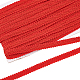 ポリエステルムカデレースリボン  布用 diy 作成装飾  花柄  暗赤色  1/2インチ（12mm） SRIB-WH0011-066A-1