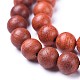 Chapelets de perles en bois naturel WOOD-F008-01-C-3