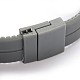 Vogue conduit rectangle silicium lumière montres-bracelets électroniques X-WACH-F007-08E-4