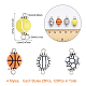 CHGCRAFT 100Pcs 4 Styles Acrylic Round Ball Connector Charms FIND-CA0006-45-2