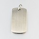 Rectangle with Dragon 304 Stainless Steel Pendants STAS-P080-01-2