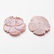 Flower Natural Pink Shell Beads SSHEL-I013-12-2