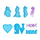 Boutigem 6pcs 6 estilo tema del día de la madre colgantes de diy moldes de silicona DIY-BG0001-37-1