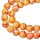 Brins de perles de verre peints par pulvérisation opaques GLAA-SZ0001-51F-1