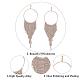 Alloy Rhinestone Stud Earrings EJEW-P129-04G-7