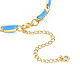 Brass Micro Pave Cubic Zirconia Link Chain Bracelet for Women BJEW-T020-05G-02-3