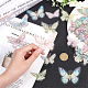 CRASPIRE 20Pcs Butterfly Holographic Stickers Transparent Laser Waterproof Stickers Resin Self Adhesive Laser Sticker for DIY Scrapbooking Diary Daily Planner Water Bottle Laptop DIY-CP0008-92-3