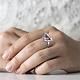 Cuore rosso zirconia anello regolabile pietra preziosa anello di promessa moda solitario amore eternità anello aperto gioielli regalo per le donne festa della mamma compleanno matrimonio fidanzamento JR954A-6