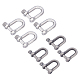 Unicraftale 8Pcs 2 Style 304 Stainless Steel Screw D-Ring Anchor Shackle Clasps STAS-UN0020-76P-1