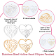 DICOSMETIC 16Pcs 4 Style Stainless Steel Ocean Wave in Heart Pendants Heart with Rainbow Pendant Heart Shape Hawaii Pendant Beach Wave Charm Ocean Lover Charm Filigree Charms for Jewelry Making STAS-DC0001-06-5