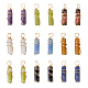 SUPERFINDINGS 18Pcs 9 Styles Natural Gemstone Pendants FIND-FH0006-44-1
