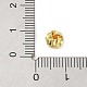 ラックメッキ真鍮製ビーズ  長持ちメッキ  カドミウムフリー＆鉛フリー  ツイストフラワーロール形状  18KGP本金メッキ  6x6x4mm  穴：1.4mm KK-B078-13A-G18-2