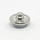 Plaqué platine verre ronde en laiton plat avec boutons pression de bijoux d'ancrage adapter bracelets à thème nautique diy SNAP-M020-02-2