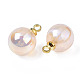 Abs de plástico imitación perla encantos PACR-T015-01B-3