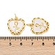 Подвески из латуни с натуральными белыми ракушками KK-U058-27G-3