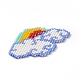 手作りミユキシードビーズ  織機模様  雲と虹  カラフル  30x44x1.8mm PALLOY-MZ00010-4