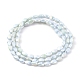 Chapelets de perles en verre opaque de couleur unie X-EGLA-G036-B-FR04-2