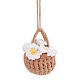 Filato di lana all'uncinetto bouquet di margherite per auto decorazioni da appendere HJEW-WH0069-13B-1