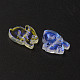Galvanoplastie perles de verre transparentes X-GLAA-Q092-03-B01-4