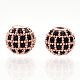 Perles de zircone cubique de placage de rack en laiton ZIRC-S001-6mm-B01-3