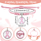 Nbeads 12pcs 2 estilo de la conciencia del cáncer de mama encantos de vidrio pulsera de cuentas trenzadas BJEW-NB0001-08-2