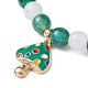 Bracelet extensible en perles d'oeil de chat BJEW-JB09571-4