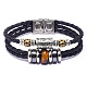 Bracelets de multi-brins en cuir BJEW-F352-09P-01-1